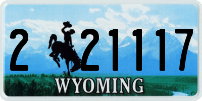 WY license plate 221117
