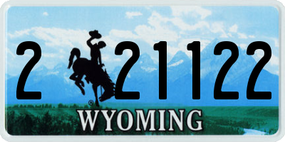 WY license plate 221122