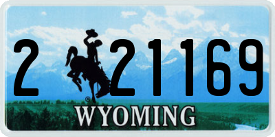 WY license plate 221169