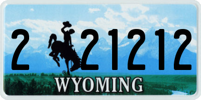 WY license plate 221212