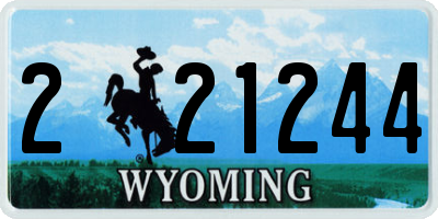 WY license plate 221244