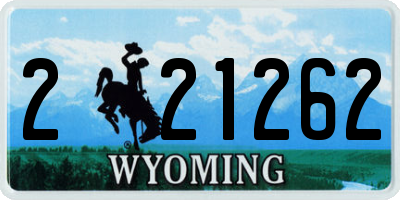 WY license plate 221262
