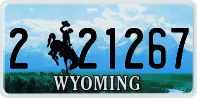 WY license plate 221267