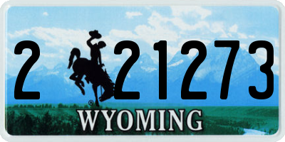 WY license plate 221273