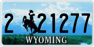 WY license plate 221277