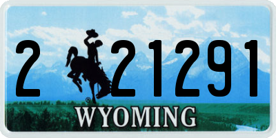 WY license plate 221291