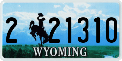 WY license plate 221310