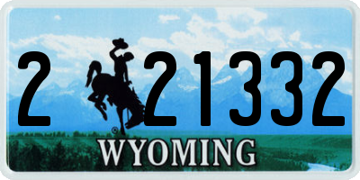WY license plate 221332