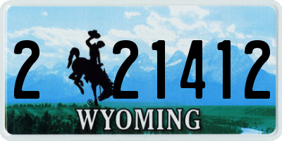 WY license plate 221412