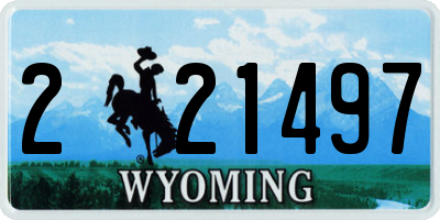 WY license plate 221497
