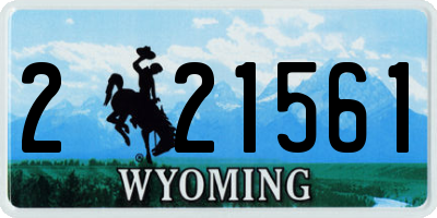 WY license plate 221561