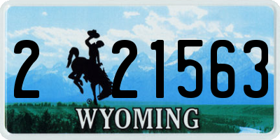 WY license plate 221563
