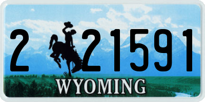 WY license plate 221591