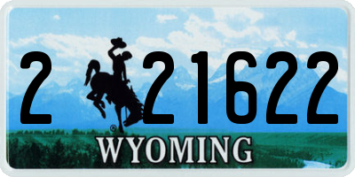 WY license plate 221622