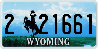 WY license plate 221661