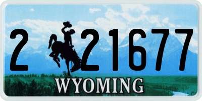 WY license plate 221677