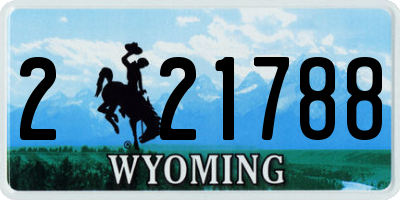 WY license plate 221788