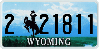 WY license plate 221811