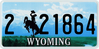 WY license plate 221864