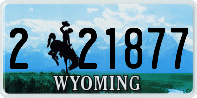 WY license plate 221877