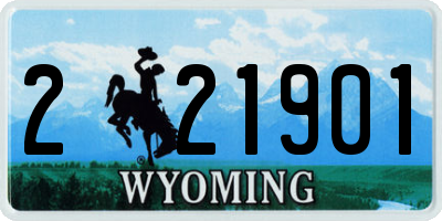 WY license plate 221901