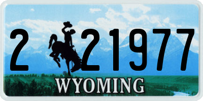 WY license plate 221977