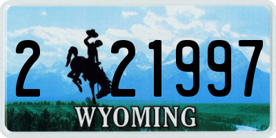 WY license plate 221997