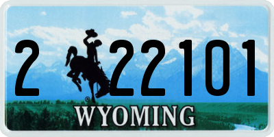 WY license plate 222101