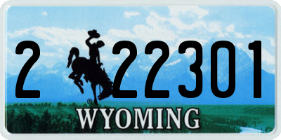 WY license plate 222301