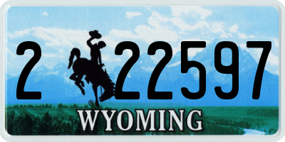WY license plate 222597