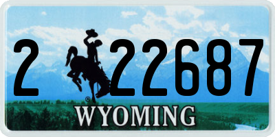 WY license plate 222687