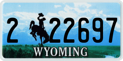 WY license plate 222697