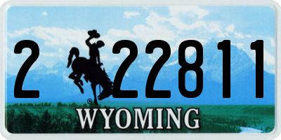 WY license plate 222811