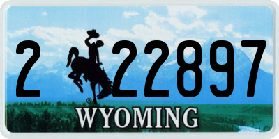 WY license plate 222897