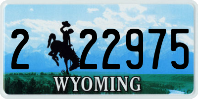WY license plate 222975