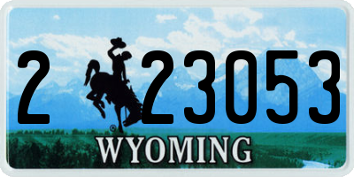 WY license plate 223053
