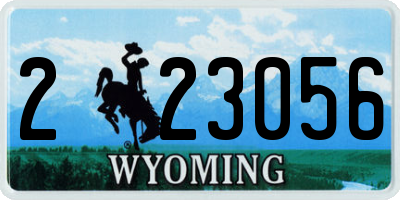 WY license plate 223056