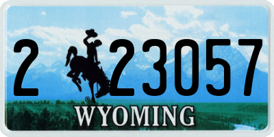 WY license plate 223057