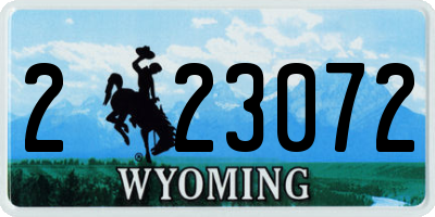 WY license plate 223072