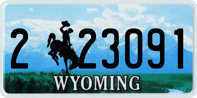 WY license plate 223091