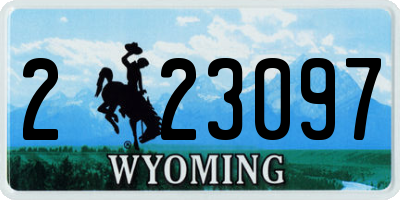 WY license plate 223097