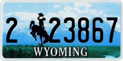 WY license plate 223867