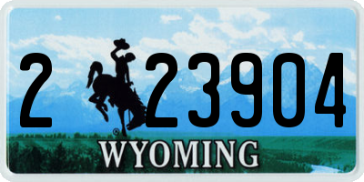 WY license plate 223904