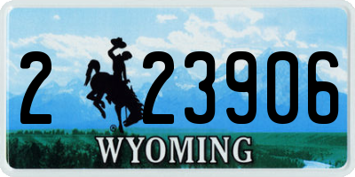 WY license plate 223906