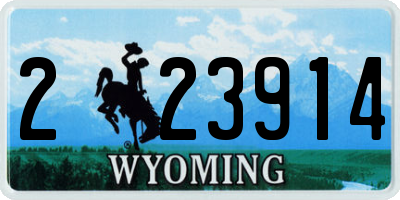 WY license plate 223914