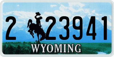 WY license plate 223941
