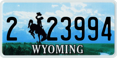 WY license plate 223994