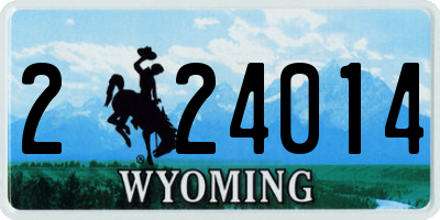 WY license plate 224014