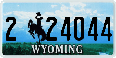 WY license plate 224044