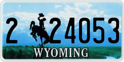 WY license plate 224053